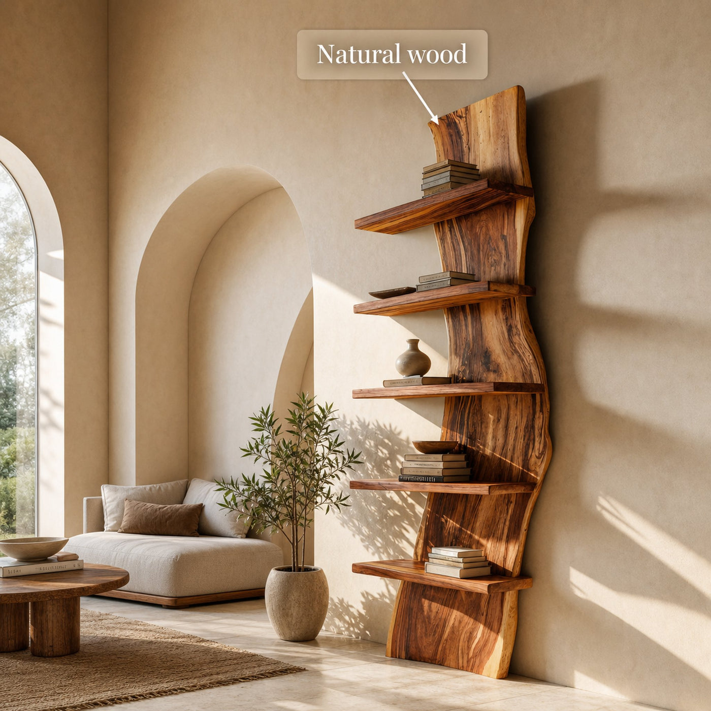Luxury Curved Floating Shelf For Living Room Or Office - product view 5