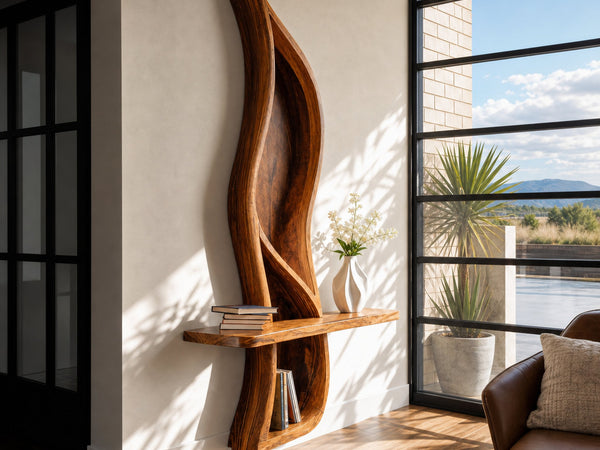 Luxury Curved Wall Shelf For Living Room Or Hallway