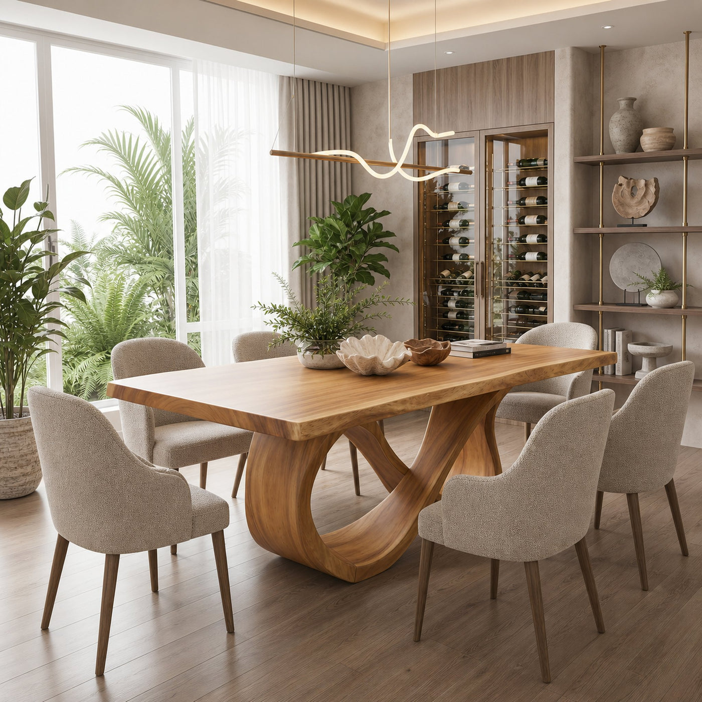 Luxury Dinner Table For Bright Dining Room