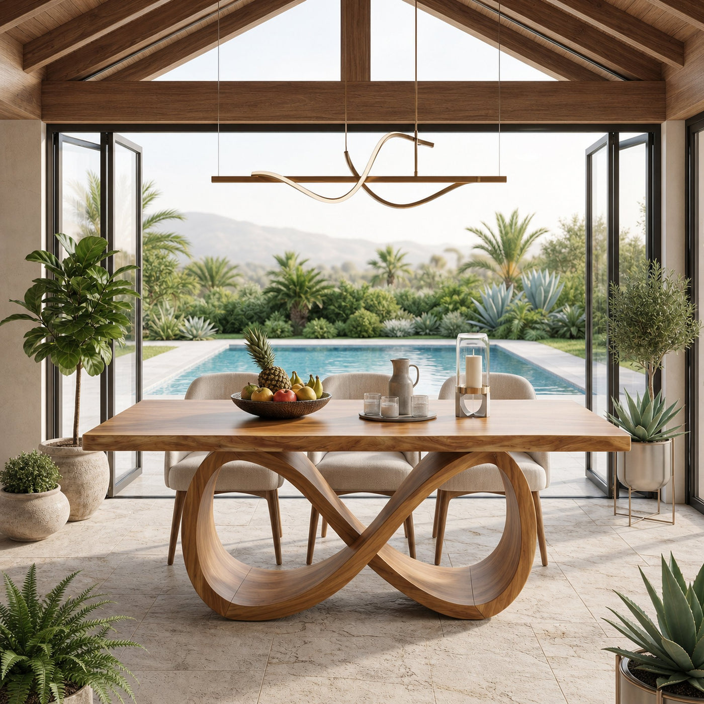 Luxury Dinner Table For Bright Dining Room - product view 3