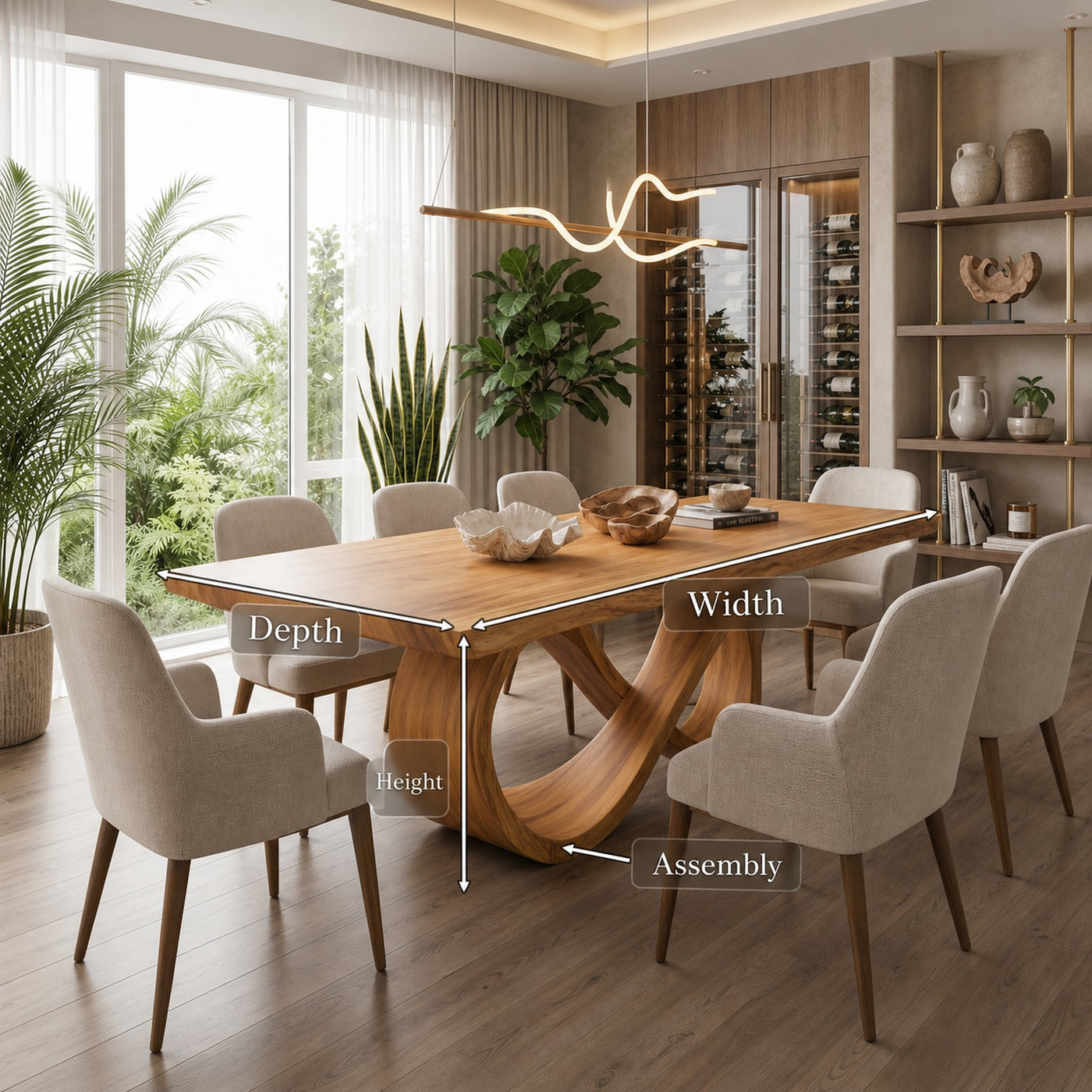Luxury Dinner Table For Bright Dining Room - product view 8