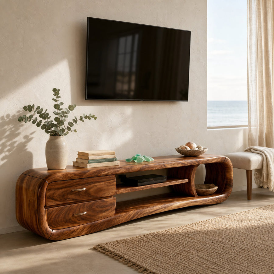 Luxury Media Console Contemporary Living Space