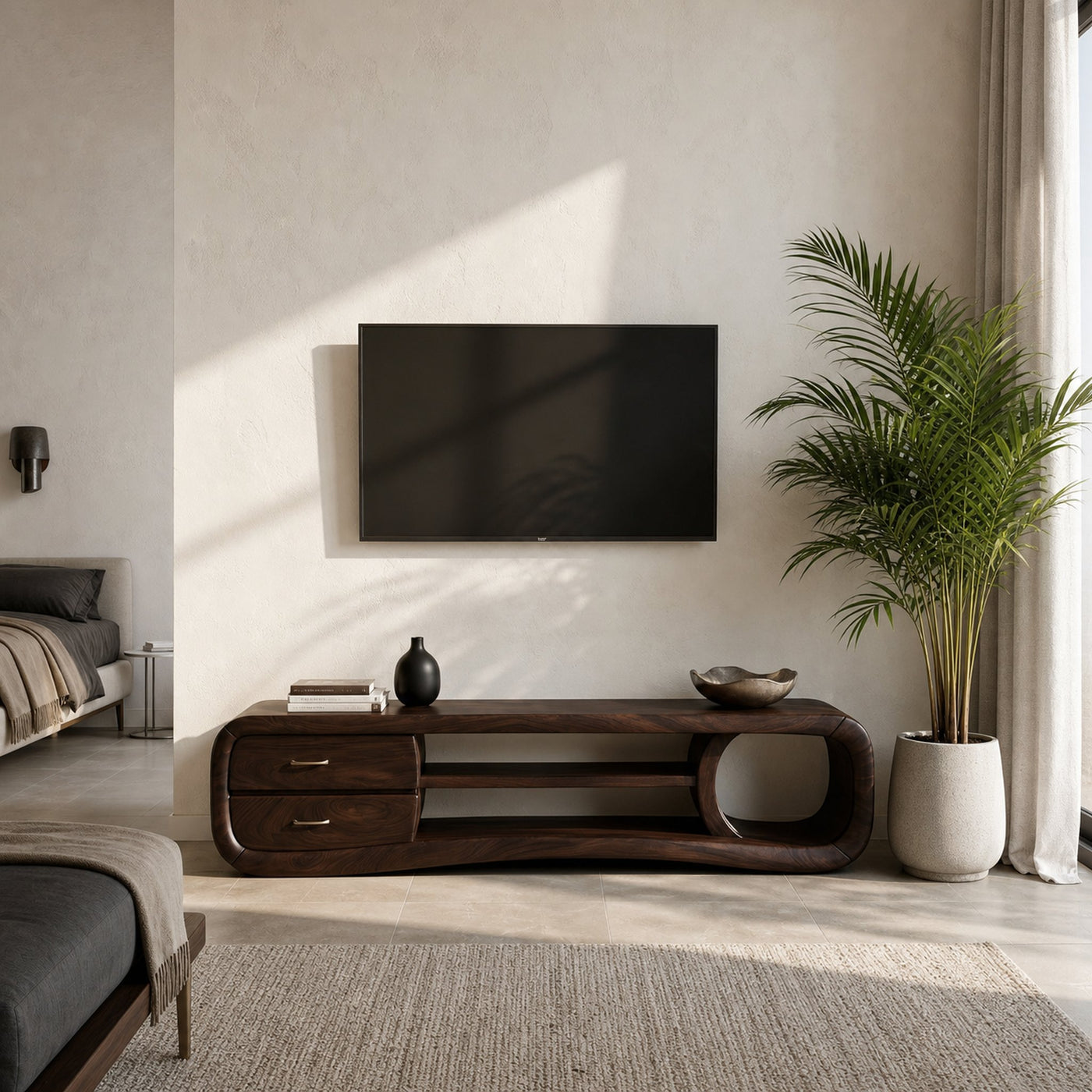 Luxury Media Console Contemporary Living Space - product view 7