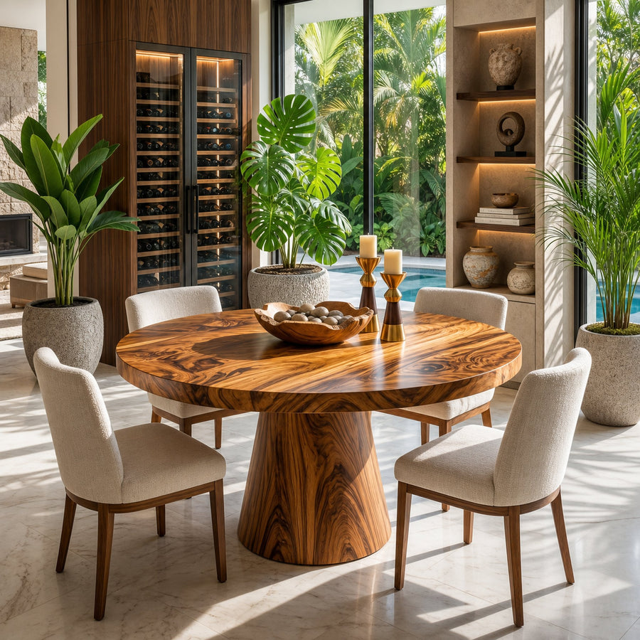 Luxury Round Center Table For Wine Dining Room