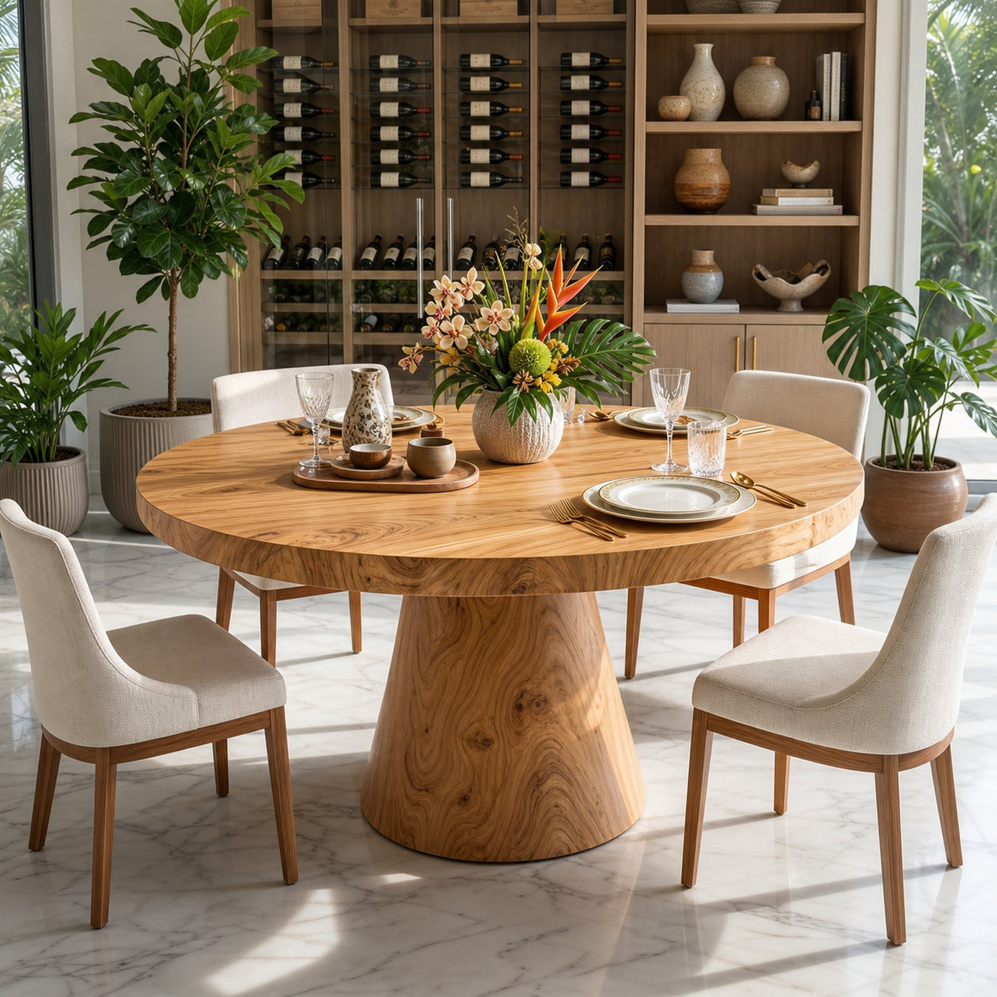 Luxury Round Center Table For Wine Dining Room - product view 5