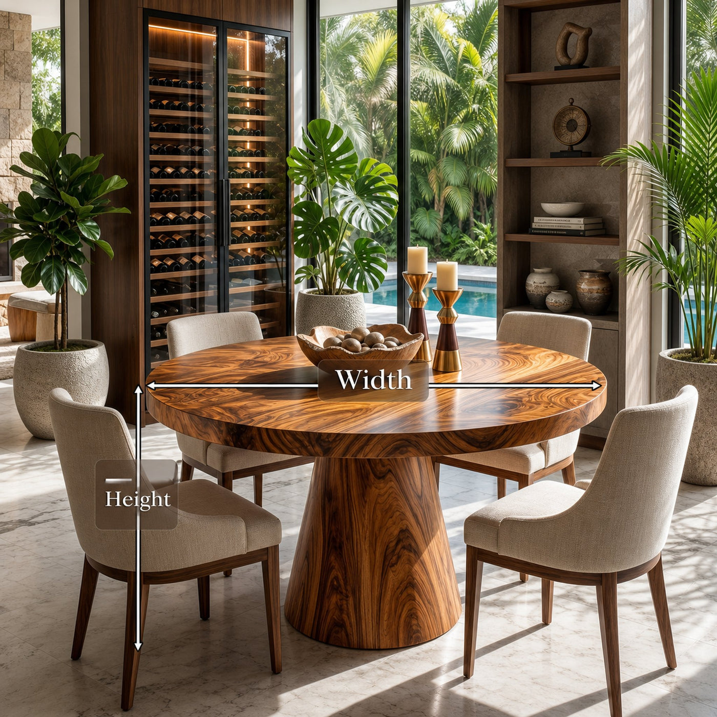 Luxury Round Center Table For Wine Dining Room - product view 8