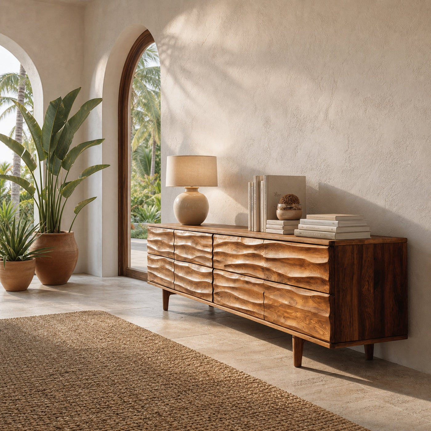 Luxury Sculpted Sideboard For Living Room - product view 2