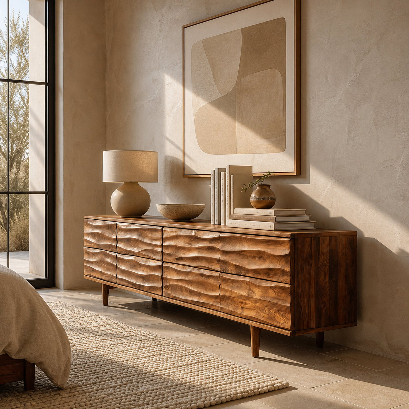 Luxury Sculpted Sideboard For Living Room - product view 3
