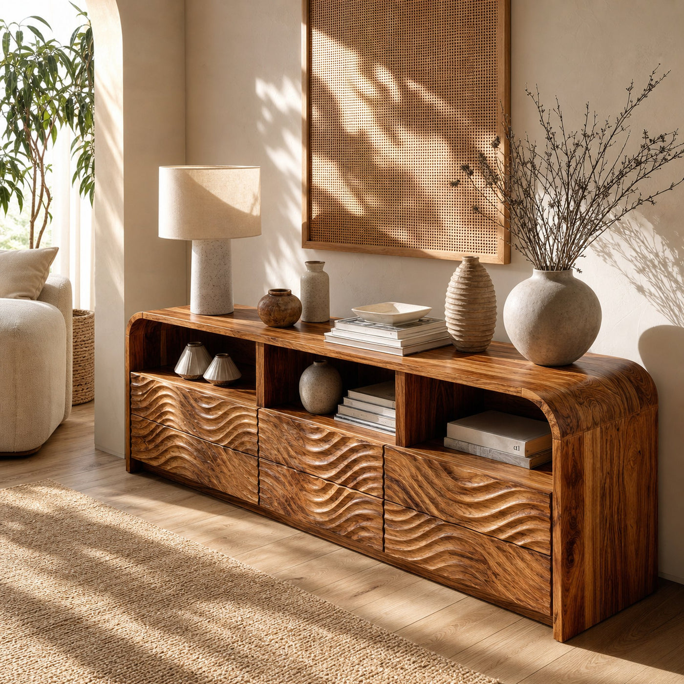 Luxury Solid Wood Sideboard For Living Room - product view 6
