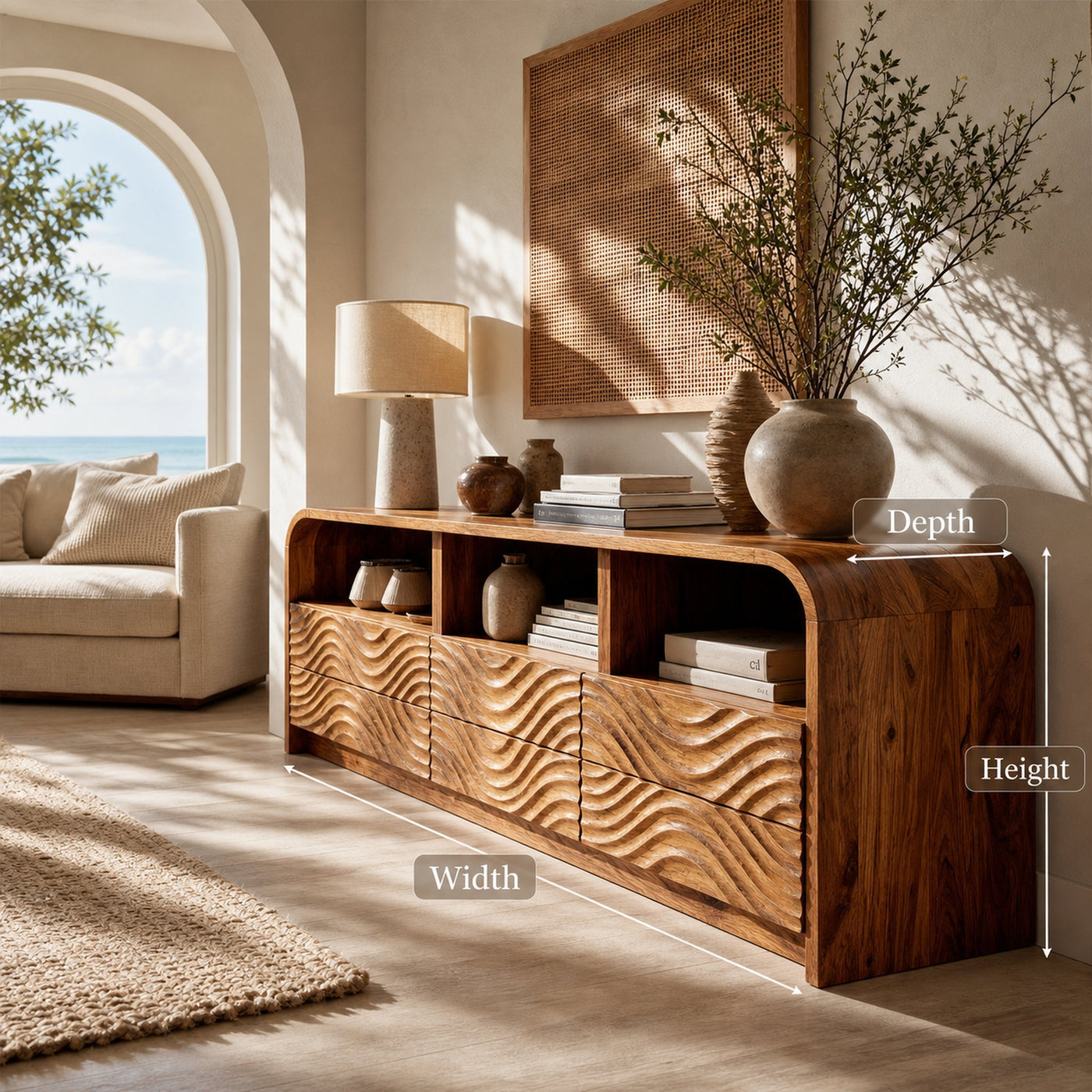 Luxury Solid Wood Sideboard For Living Room - product view 7