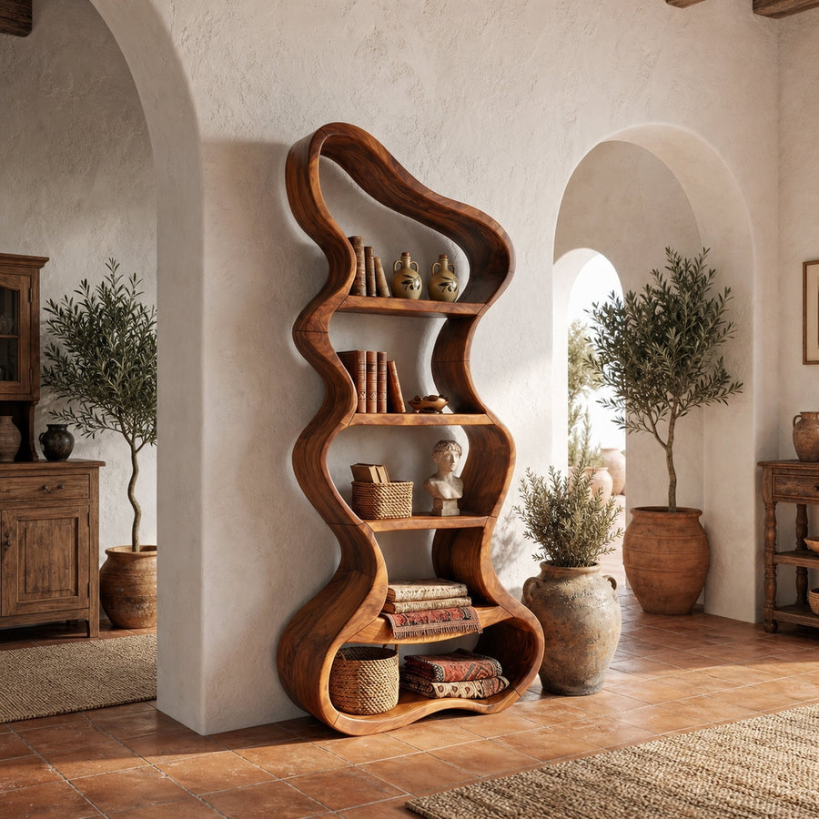 Mediterranean Bookshelf For Entryway