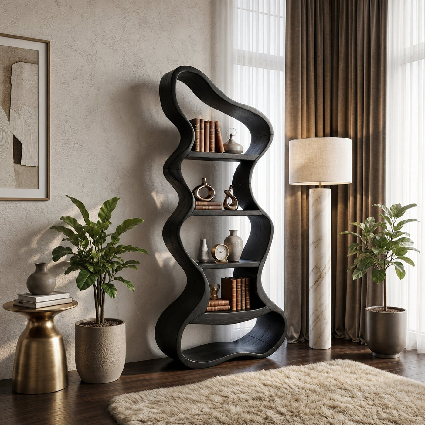 Mediterranean Bookshelf For Entryway - product view 7