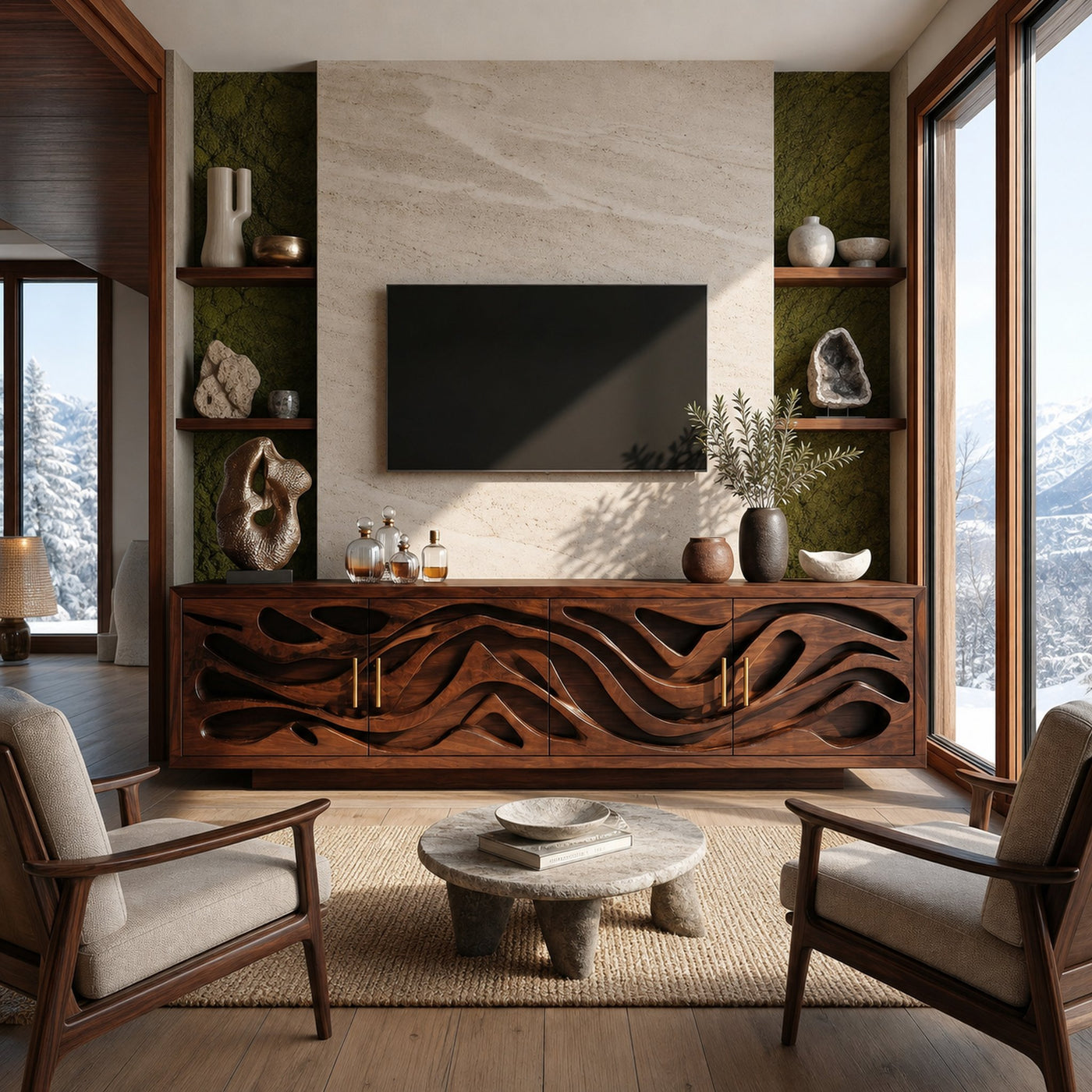 Mediterranean Coastal TV Stand For Santorini Style Bedroom - product view 7