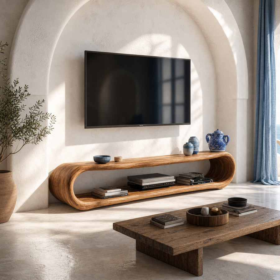 Mediterranean Organic TV Stand Living Room And Bedroom