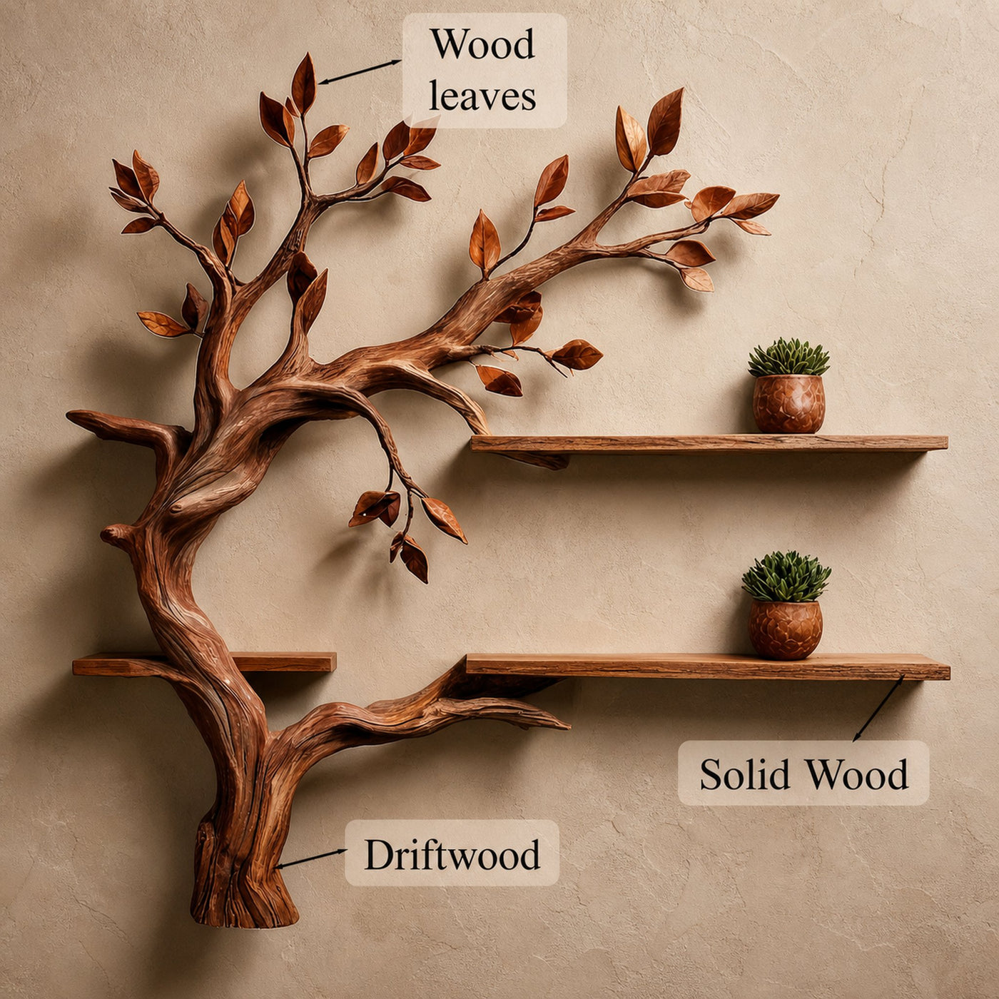 Mid Century Bookcase Tree Branch Shelf Mini Bookcase - product view 3