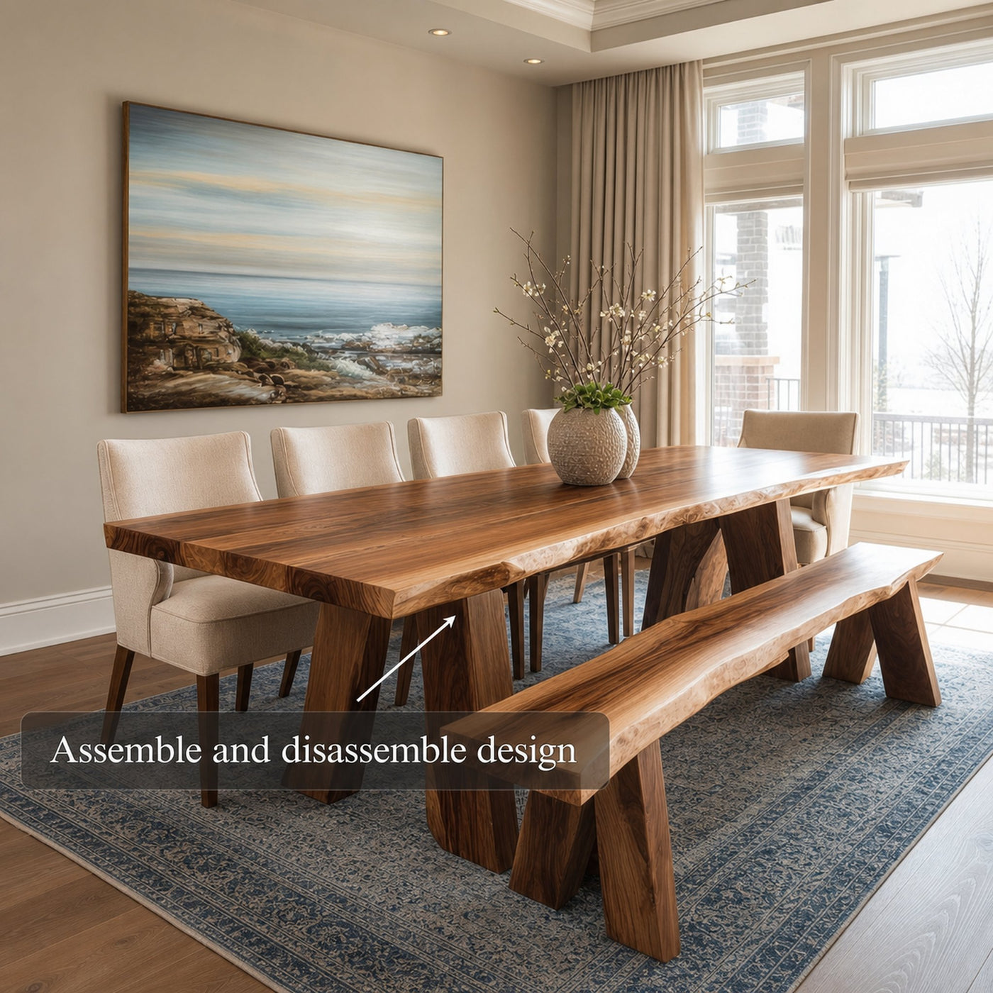 Mid Century Dining Table Modern Home - product view 4