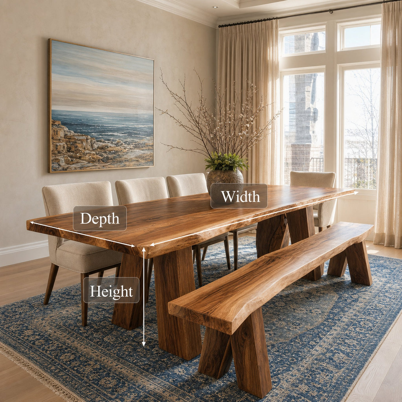 Mid Century Dining Table Modern Home - product view 5