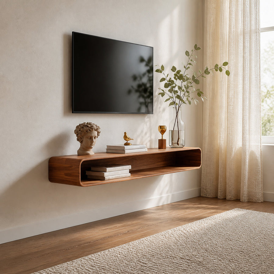 Mid Century Floating TV Cabinet Living Room