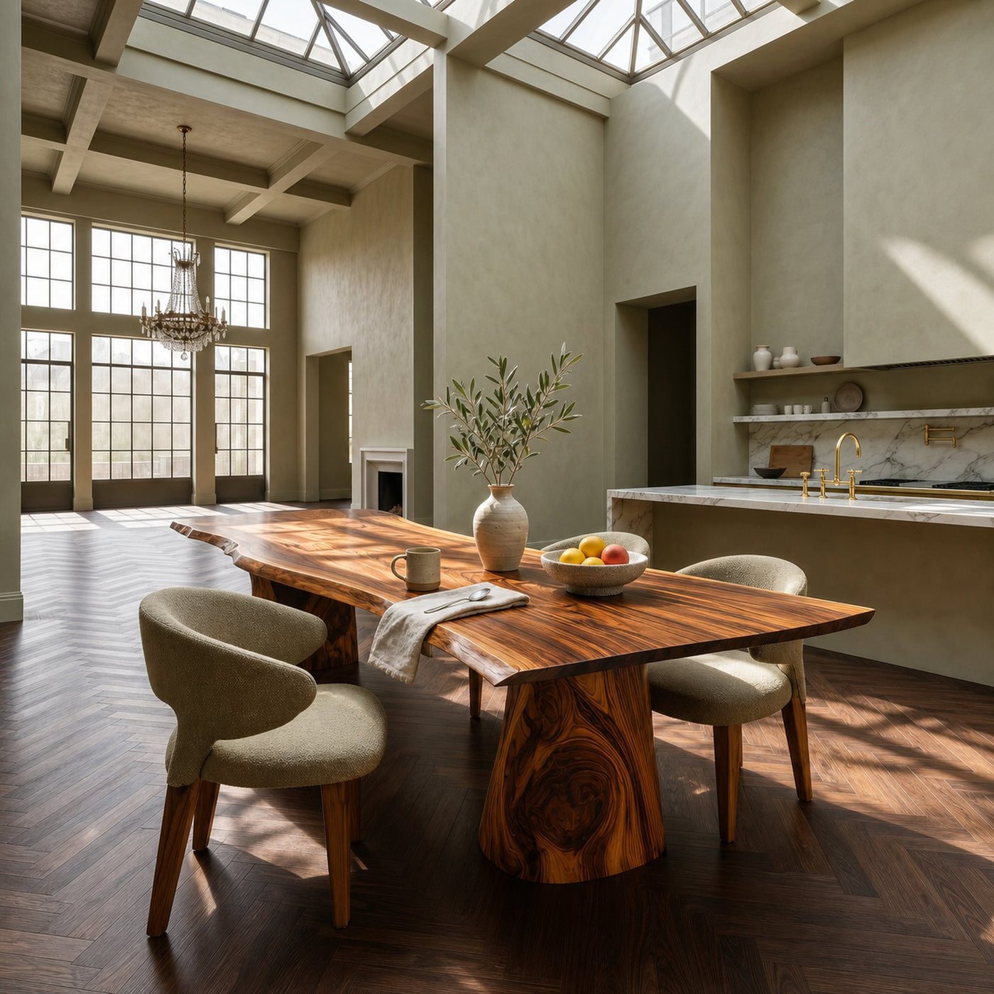 Mid Century Freeform Dining Table For Kitchen Dining Space - product view 6