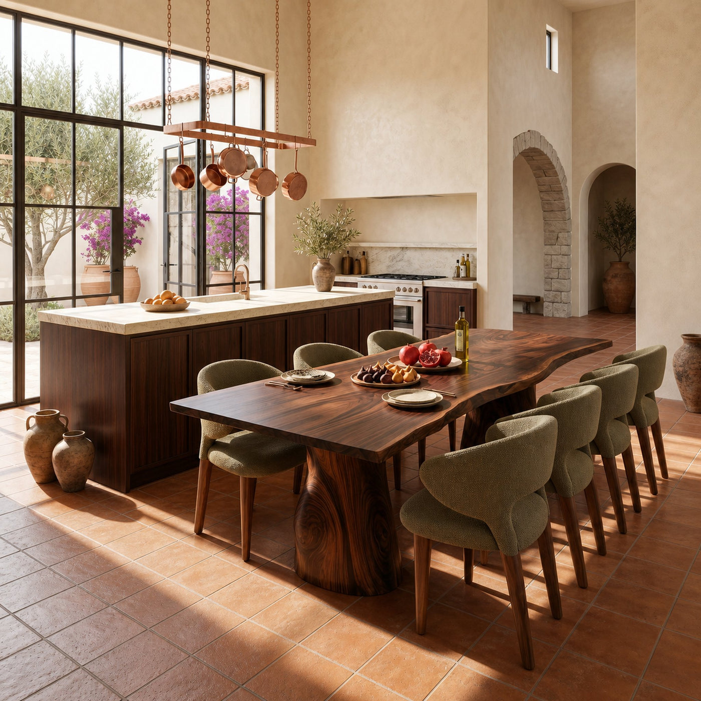 Mid Century Freeform Dining Table For Kitchen Dining Space - product view 7