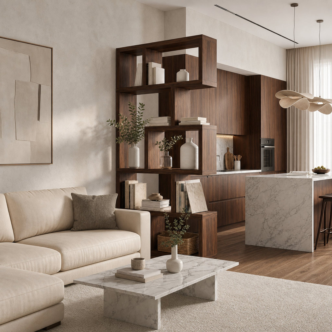Mid Century Freestanding Room Divider Bookshelf For Bedroom and Reading Room - product view 7