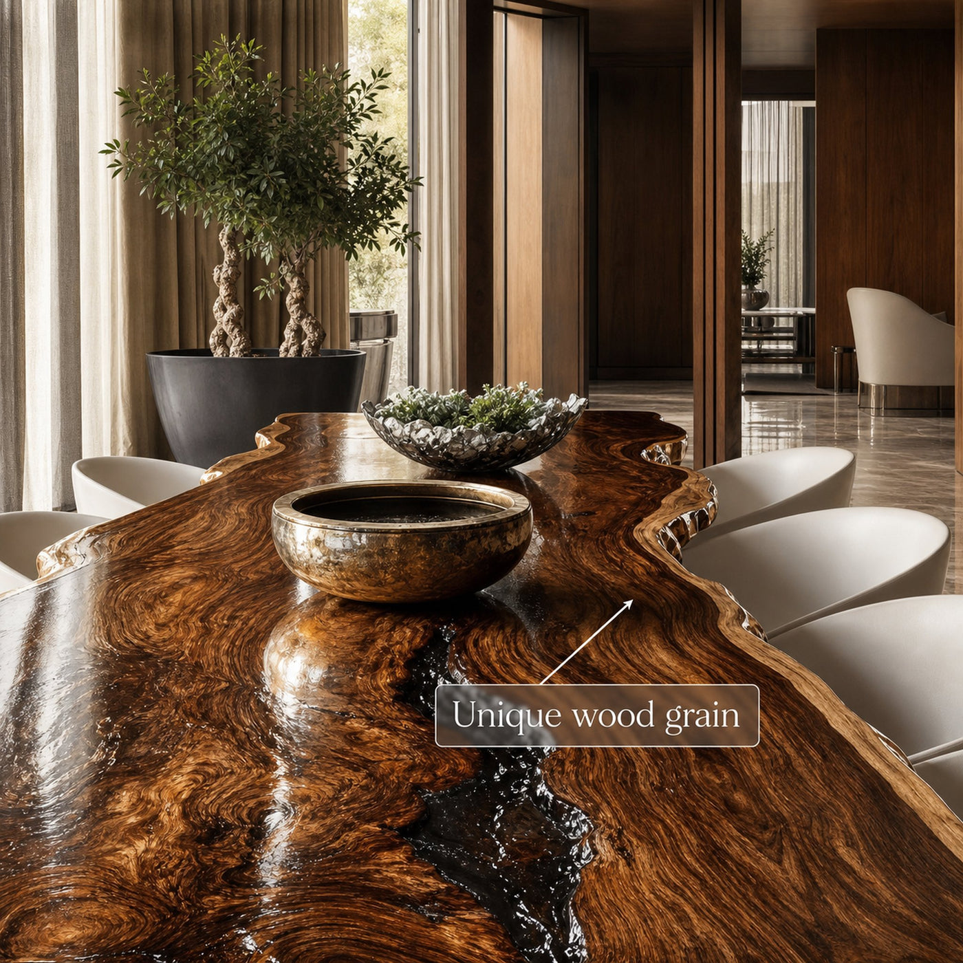 Mid Century Handcrafted Solid Wood Dining Table Kitchen - product view 4