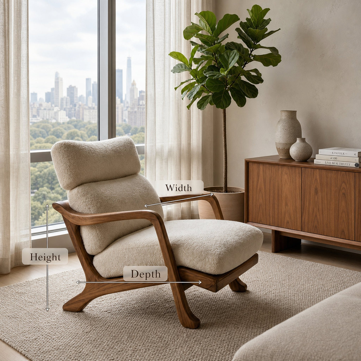 Mid Century Lounge Chair Unique Design For Living Room - product view 6