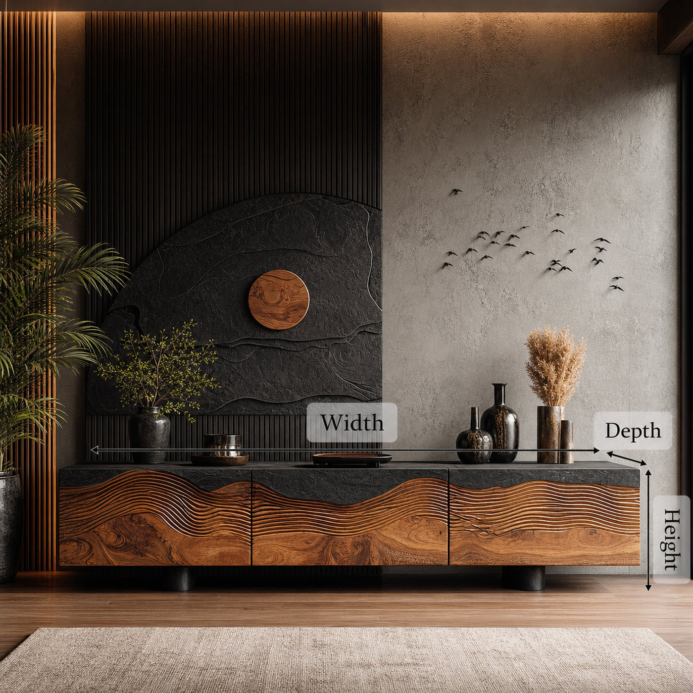 Mid Century Media Cabinet For Home Furniture - product view 6