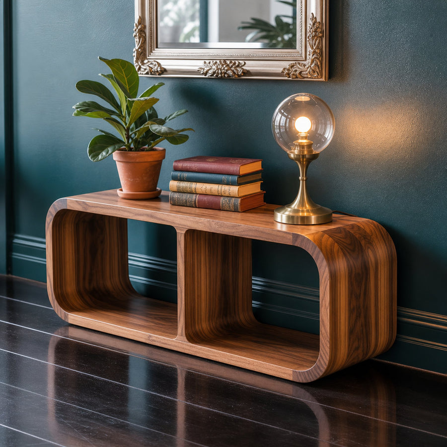 Mid Century Minimal Wood Storage Cabinet Entryway Or Living Room