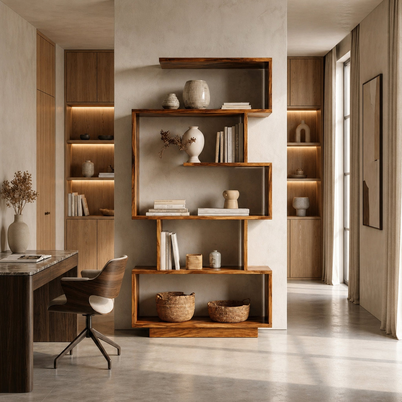 Mid Century Modern Bookshelf For Living Room And Studio - product view 6