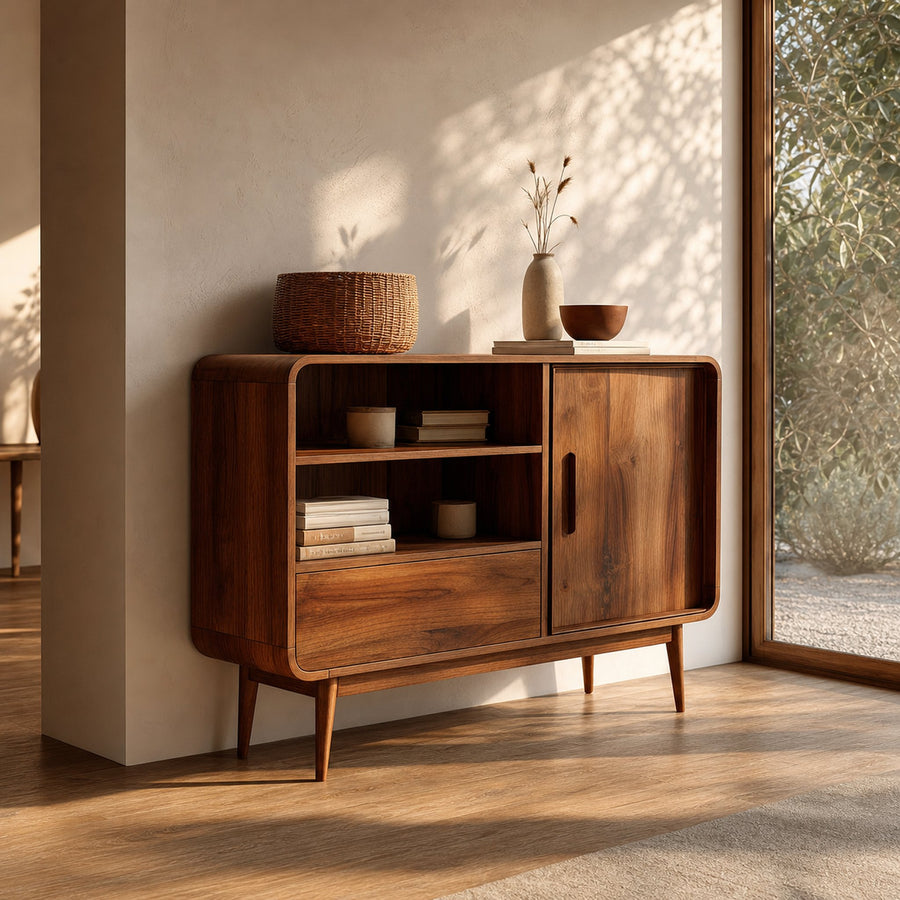 Mid Century Modern Console Cabinet Living Room Or Entryway