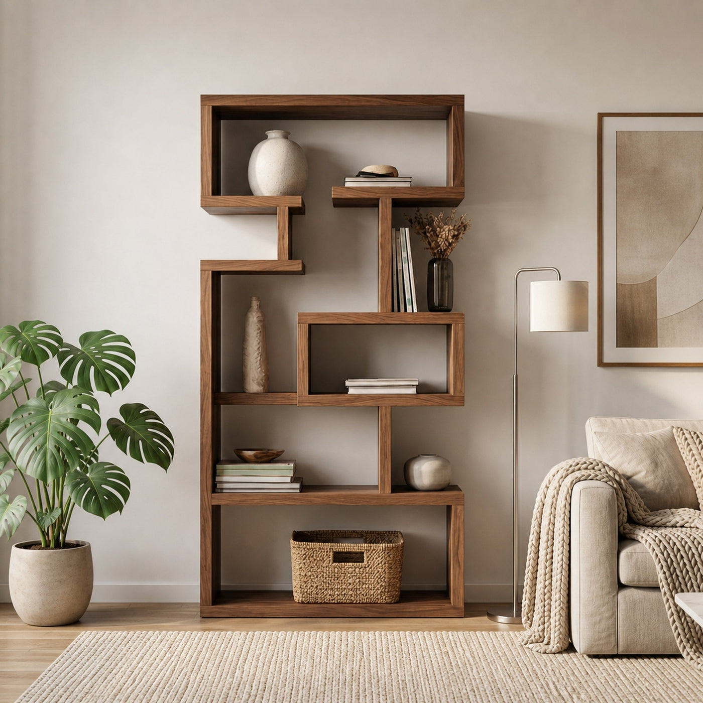 Mid Century Modern Display Cabinet For Living Room And Office