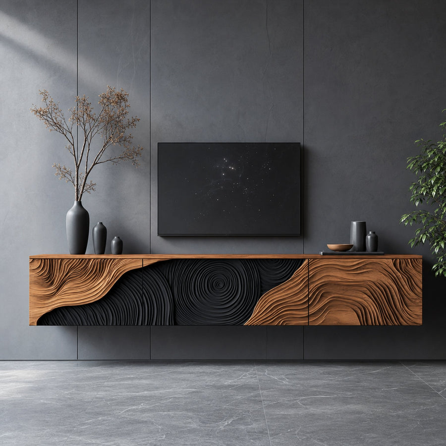 Mid Century Modern TV Cabinet For Entryway Design