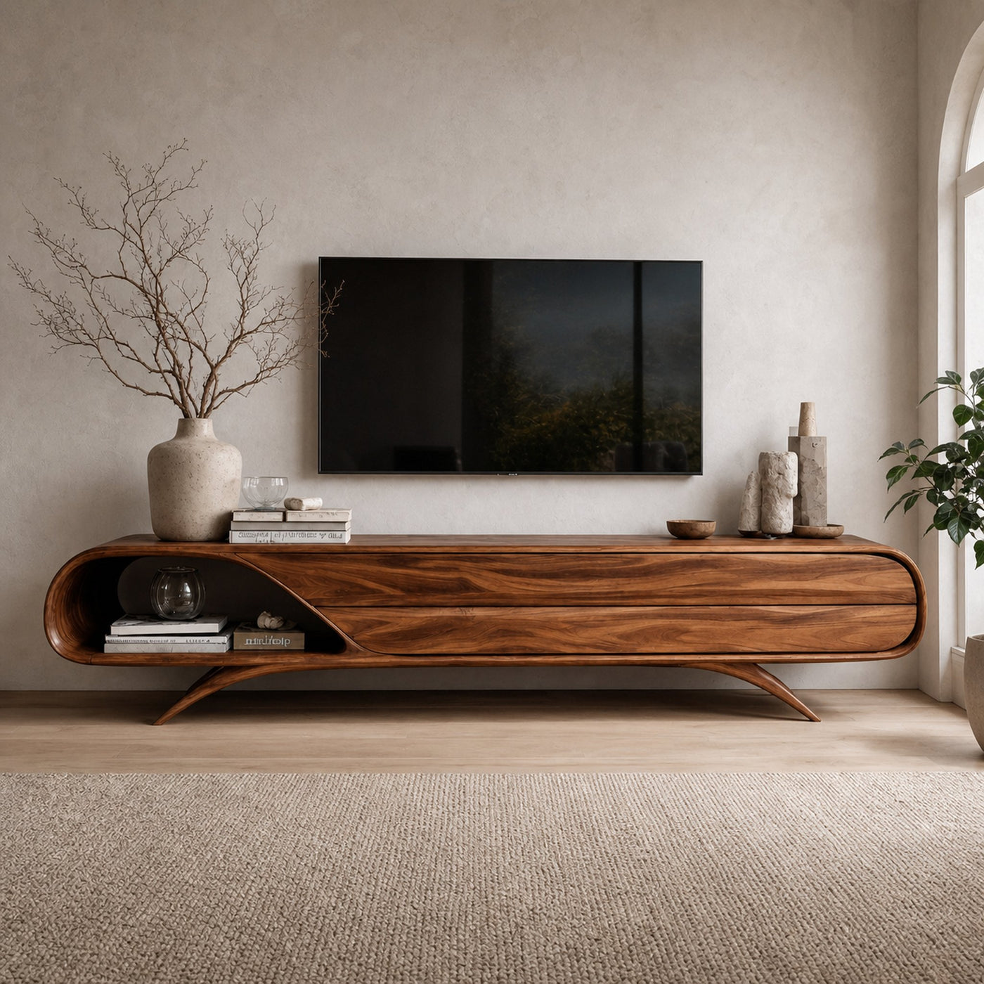 Mid Century Modern Wood TV Console For Living Room - product view 6