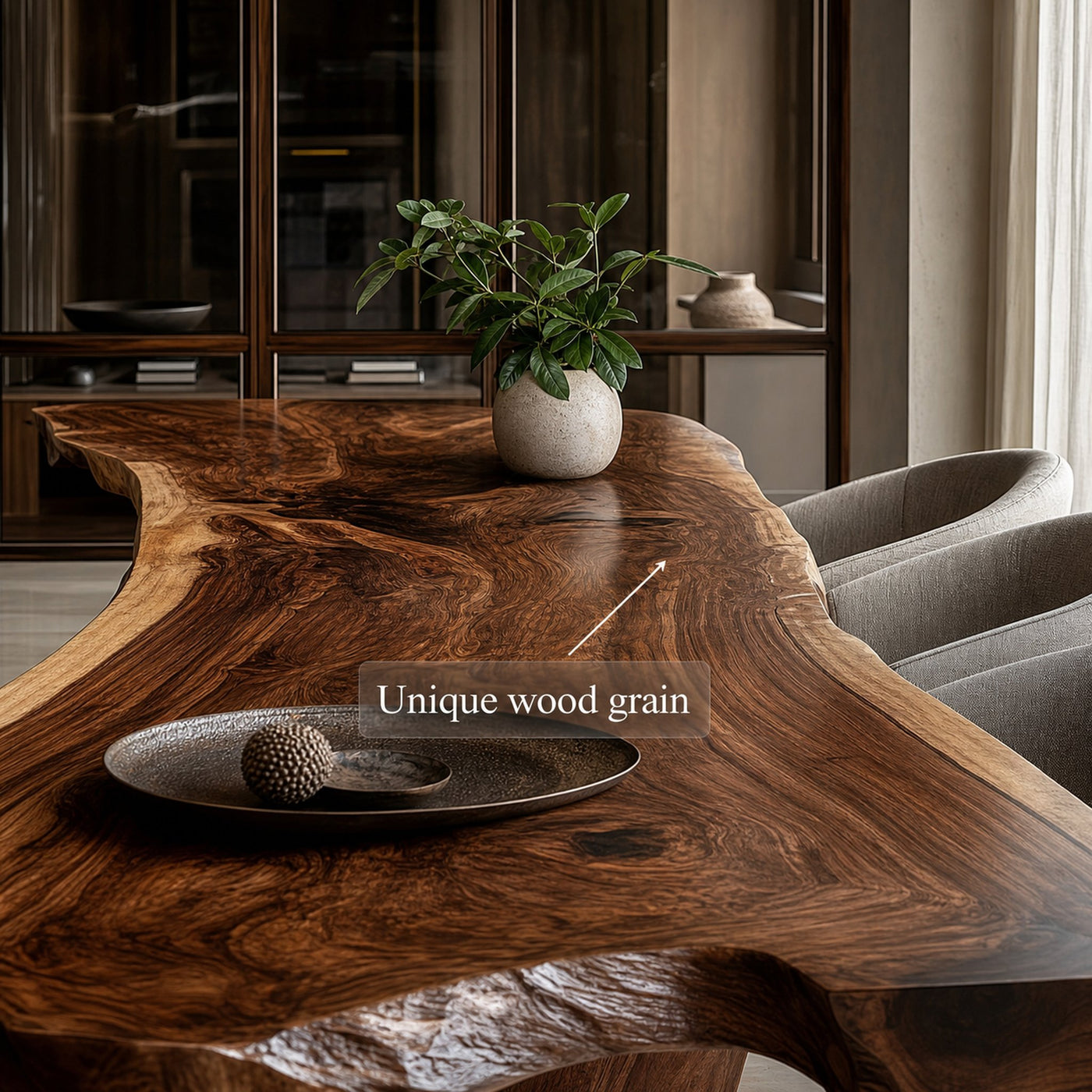Mid Century Natural Wood Dining Table Kitchen - product view 4