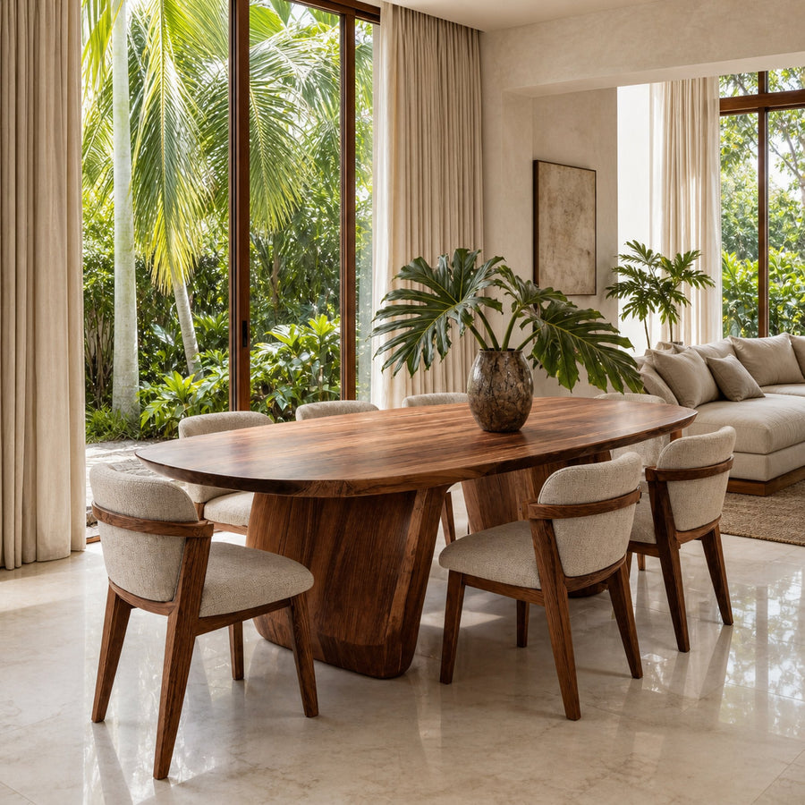 Mid Century Organic Dining Table For Dining Room