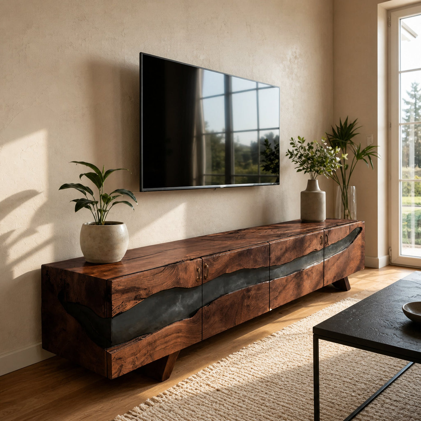 Mid Century Solid Wood Entertainment Stand For Decor - product view 6