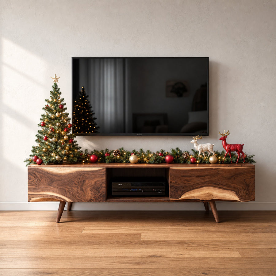 Mid Century TV Cabinet Christmas Living Space Furniture