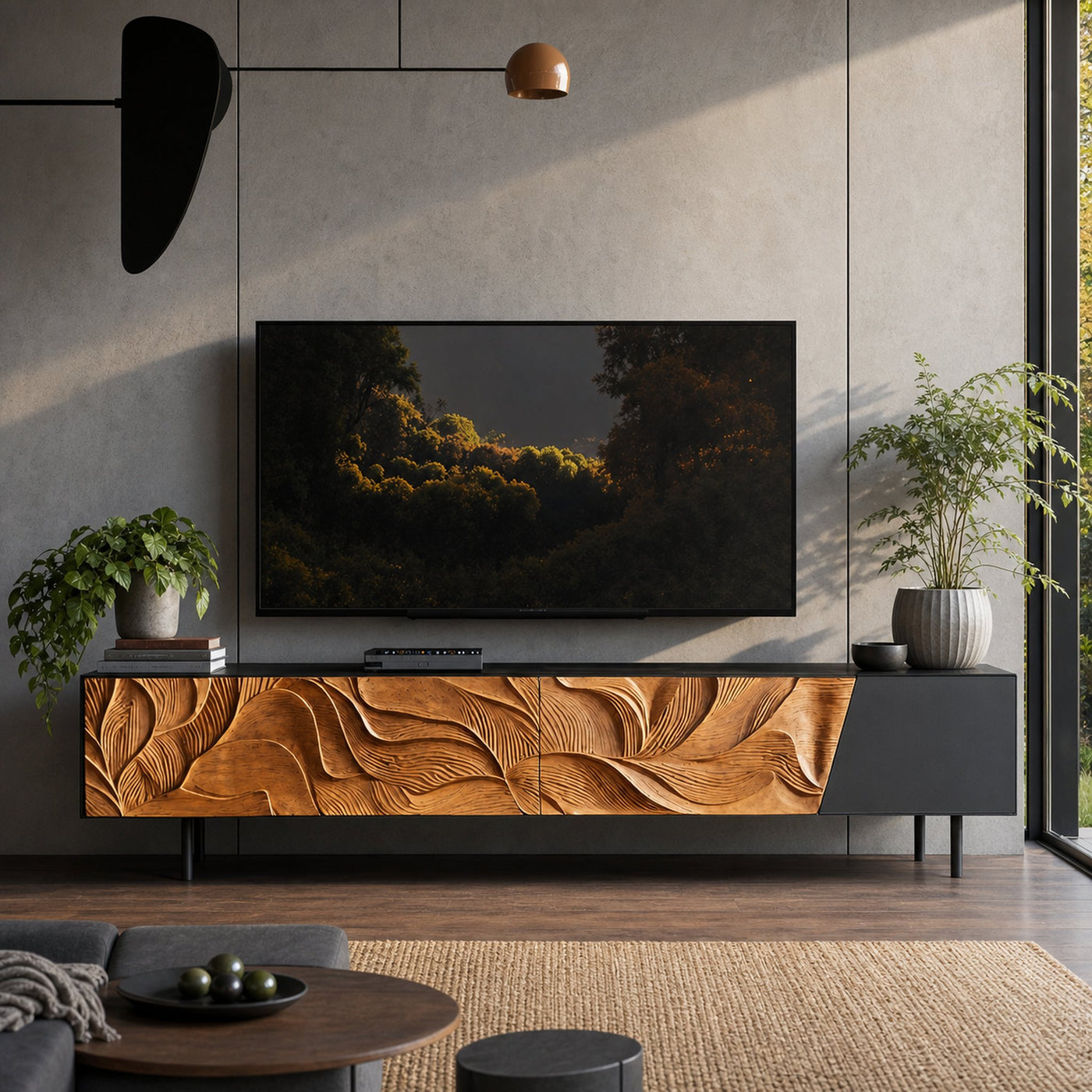Mid Century TV Cabinet For Furniture Decor