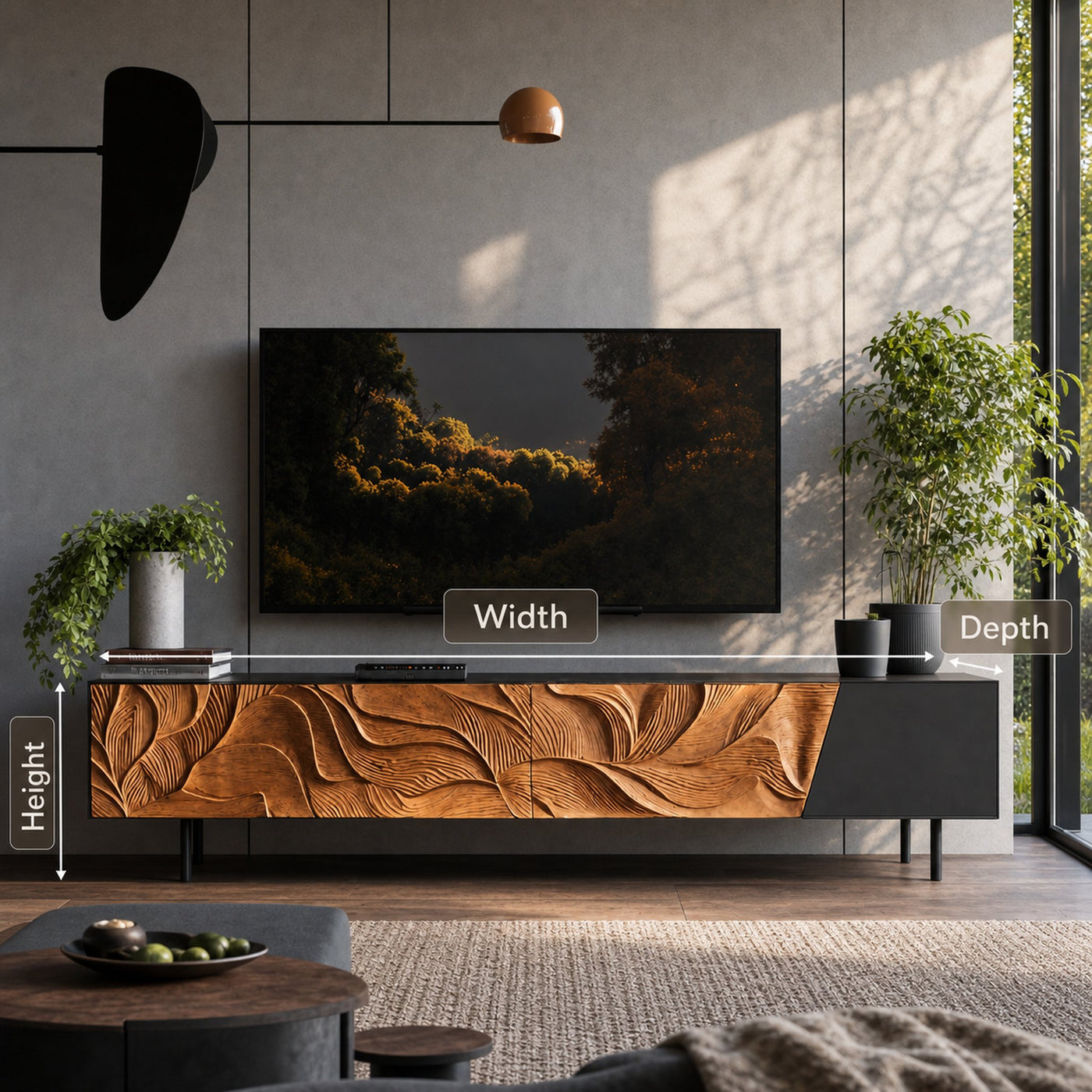 Mid Century TV Cabinet For Furniture Decor - product view 6