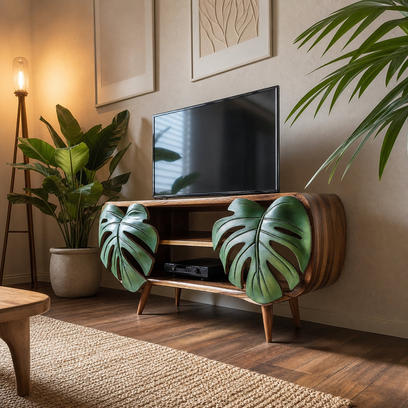 Mid Century TV Cabinet Living Room Decor