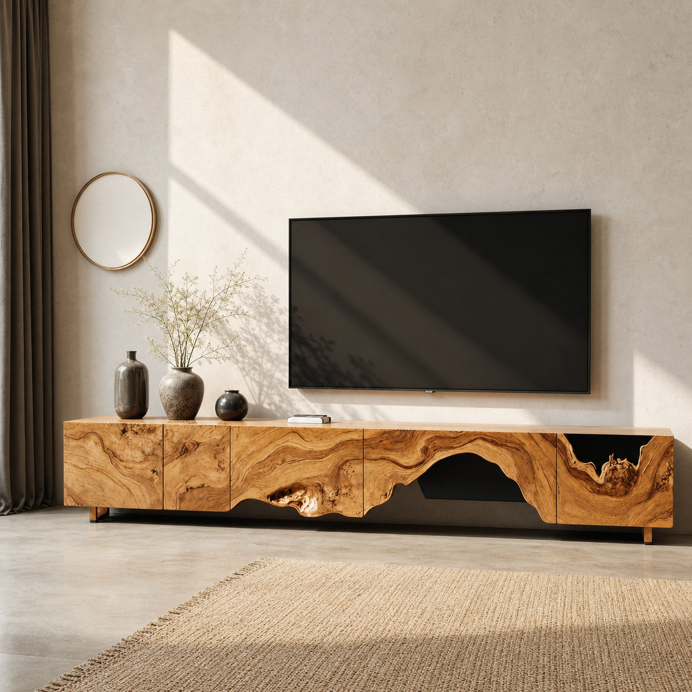 Mid Century TV Console For Stylish Living Room