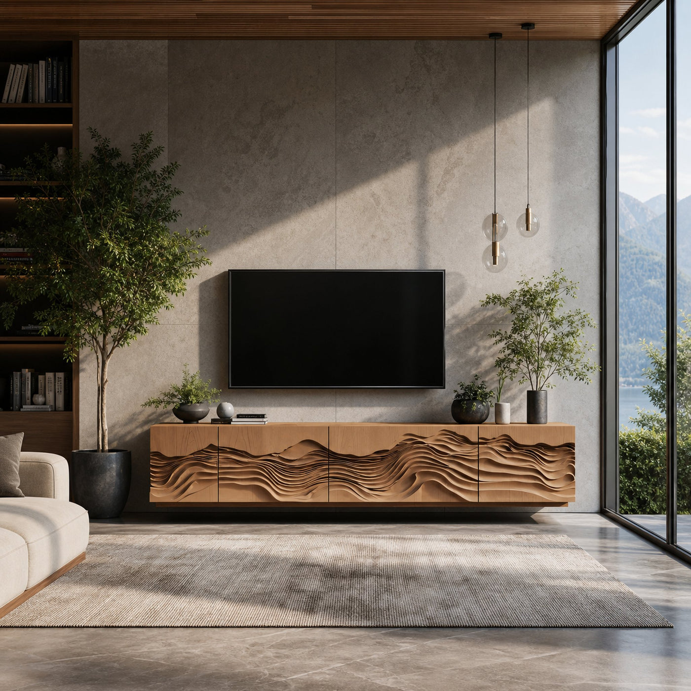 Mid Century TV Table For Living Room Design