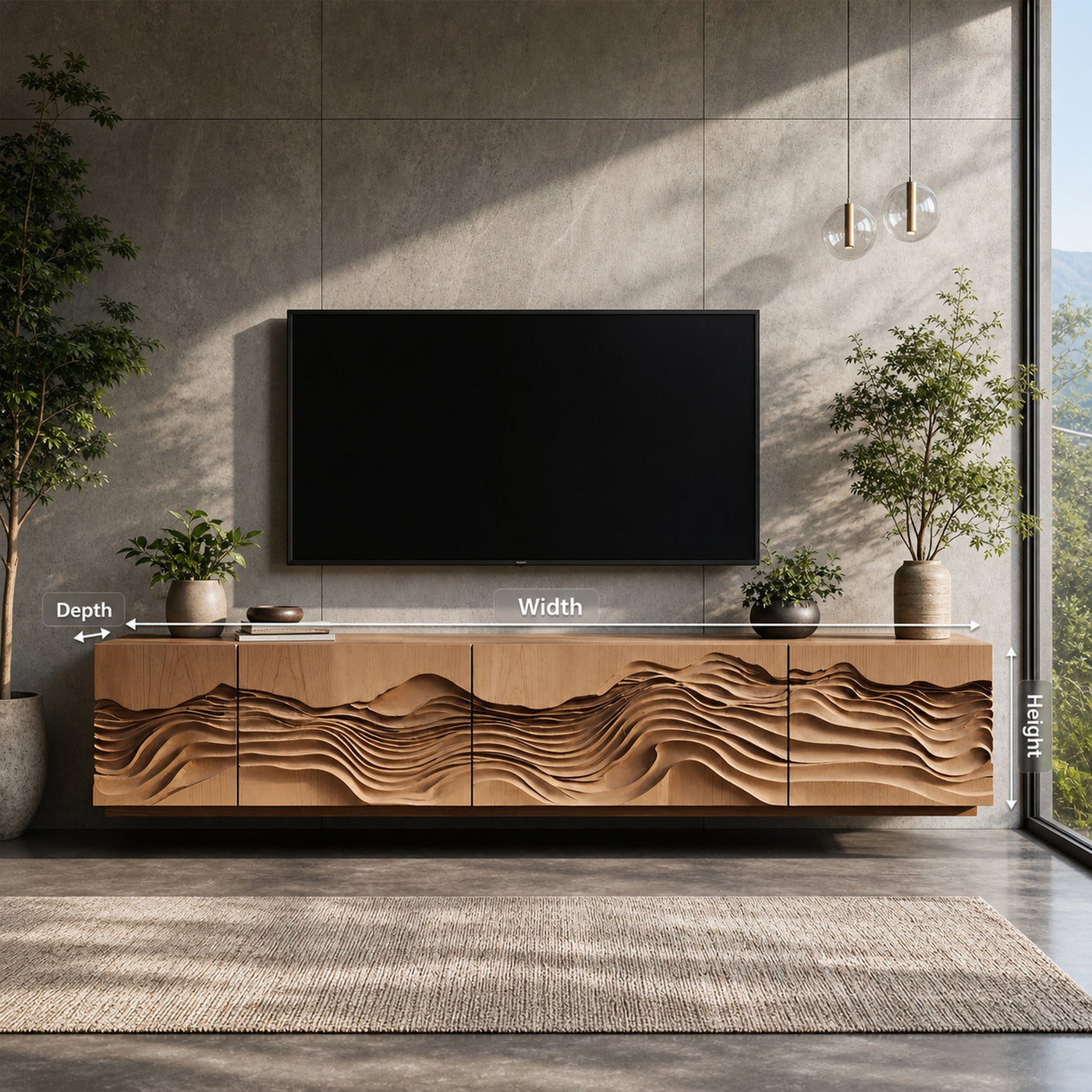 Mid Century TV Table For Living Room Design - product view 8