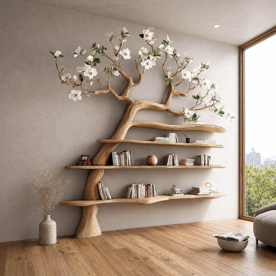 Mid Century Tree Bookshelf Holiday Home Office