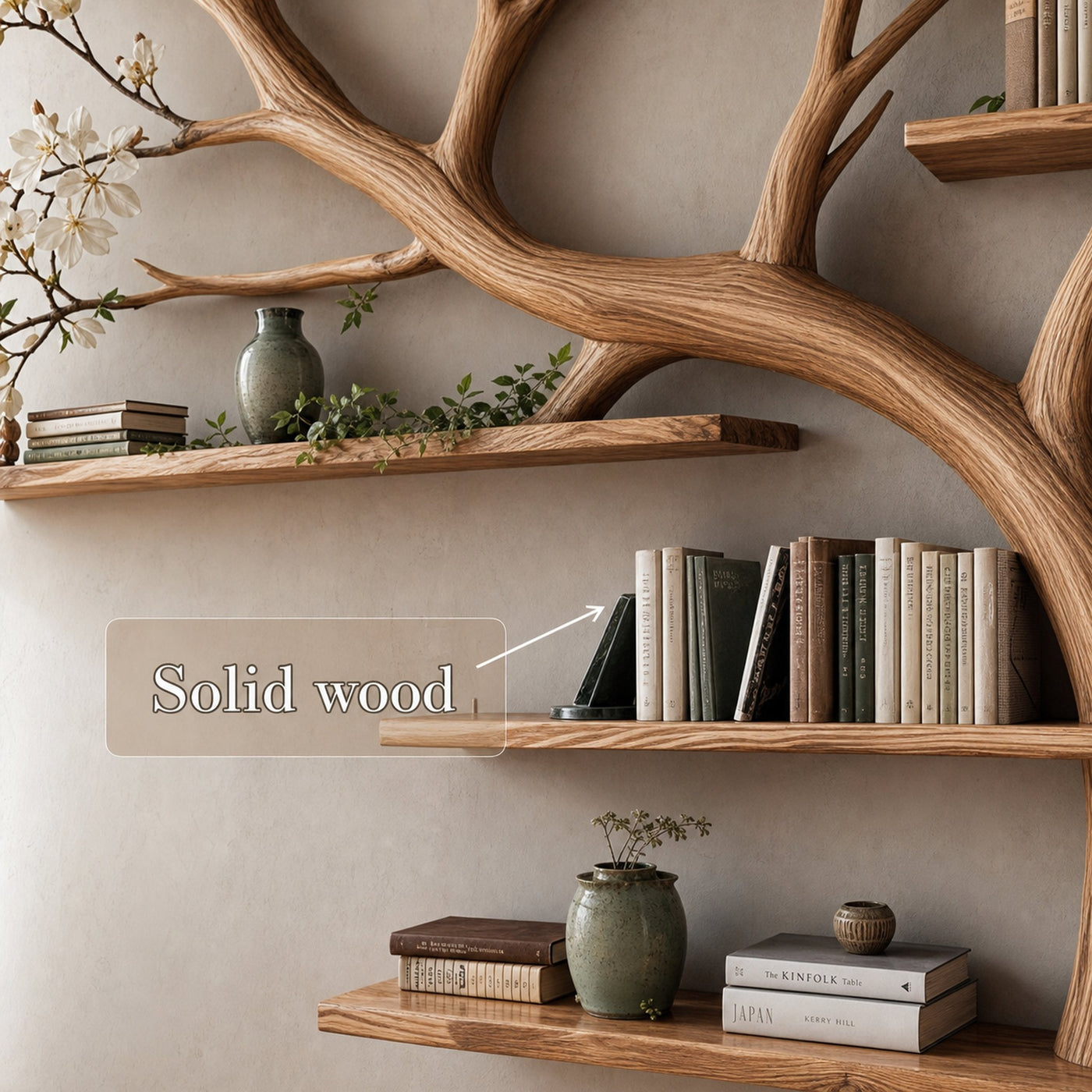 Mid Century Tree Bookshelf Holiday Study room - product view 3