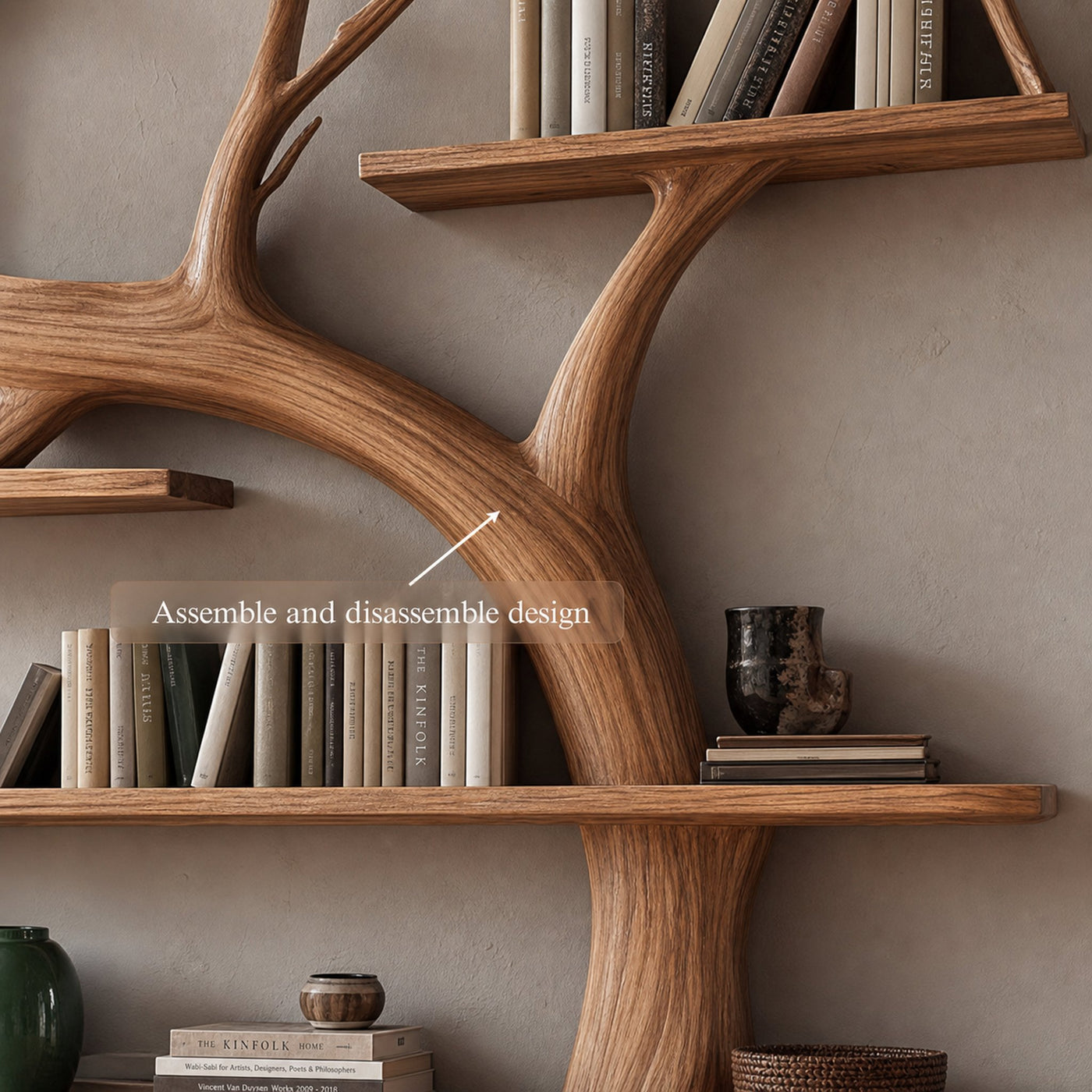 Mid Century Tree Bookshelf Holiday Study room - product view 4