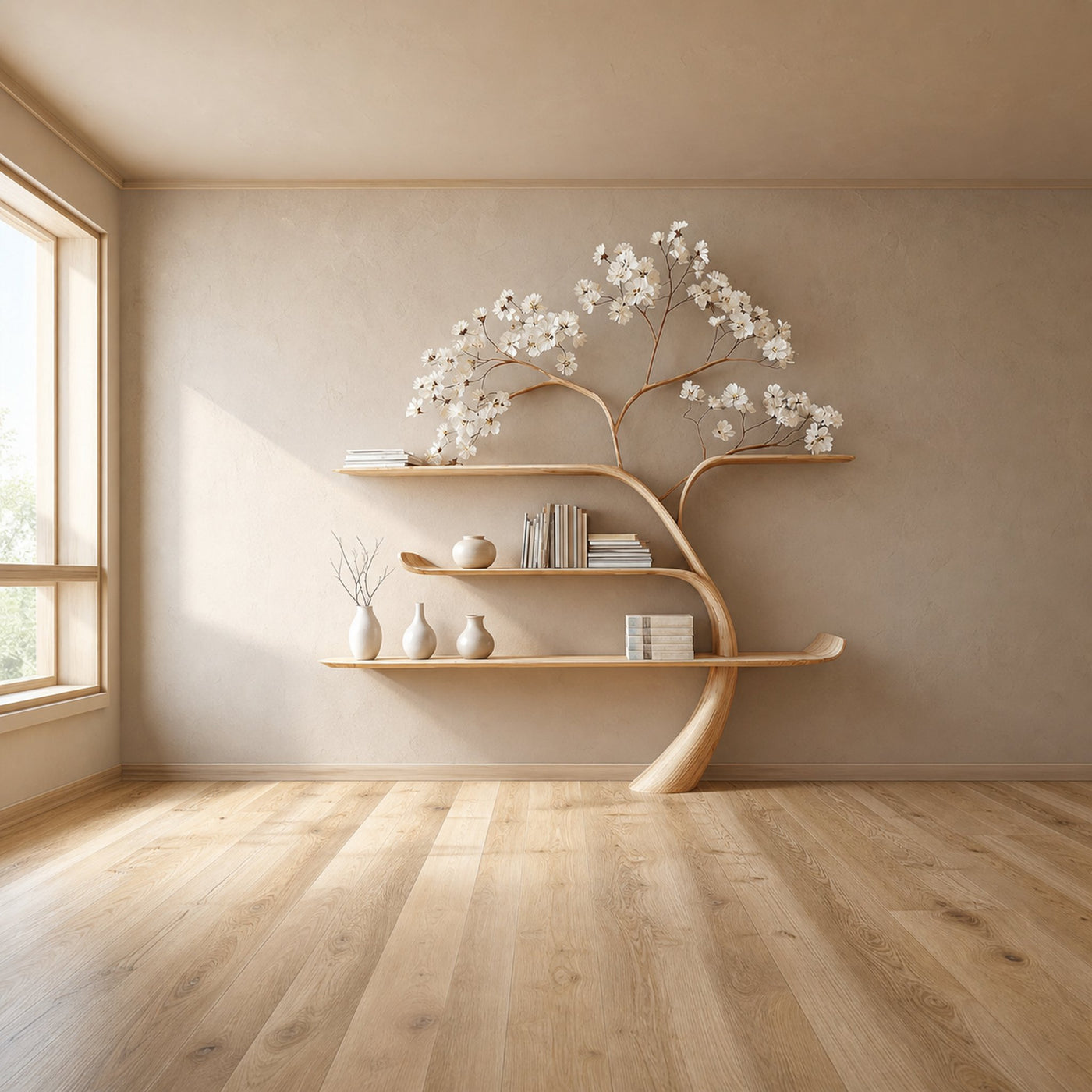 Mid Century Tree Bookshelf Modern Living Bedroom - product view 2