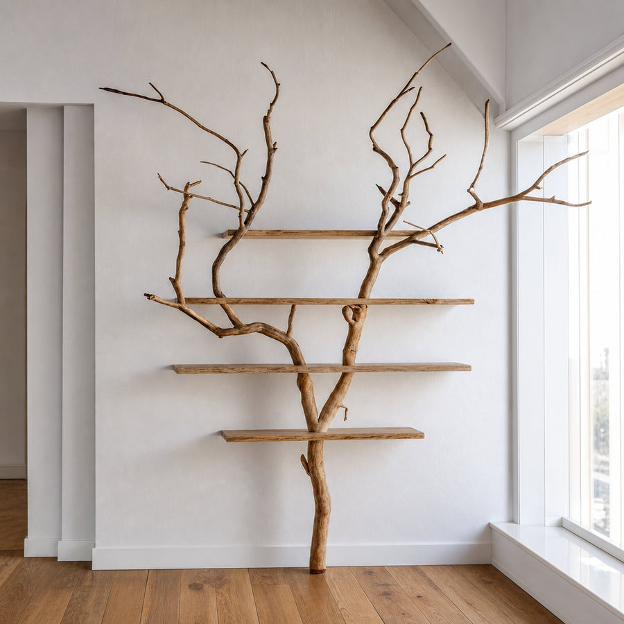 Mid Century Tree Branch Bookshelf Modern Wall Mounted