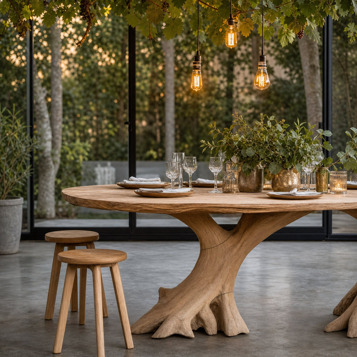 Mid Century Wood Table For Cozy Kitchen Corner - product view 3